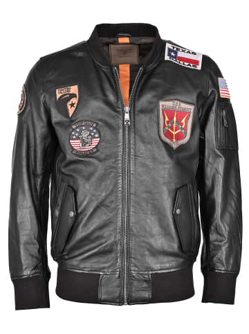 TOP GUN Lederblouson TG2020212112 in schwarz