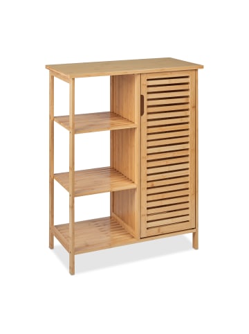 relaxdays Badschrank in Natur - (B)67 x (H)87,5 x (T)33 cm