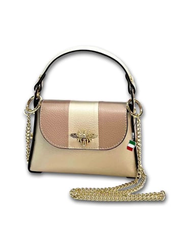 Florence Leder Umhängetasche Florence Tasche beige, rosa ca. 19cm