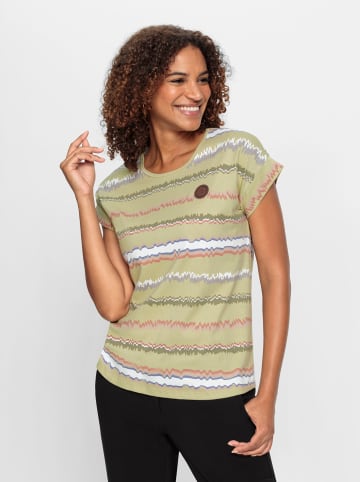 WITT WEIDEN Print-Shirt in lindgrün-ecru-bedruckt