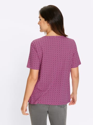 Sieh an! Kurzarm-Shirt in erika-weiß-bedruckt