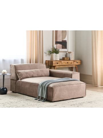 Beliani Chaiselongue HELLNAR in Braun - (W) 102 x (H) 70 x (L) 176 cm linksseitig