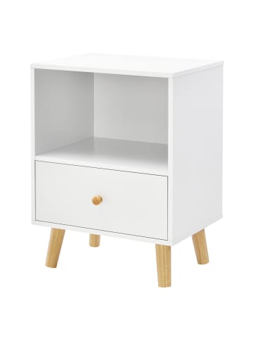 en.casa Beistelltisch Sundsvall in Weiß (H)54cm (B)40cm (T)30cm