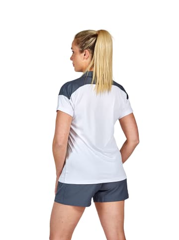 erima Damen Change By Erima Poloshirt in weiß/slate grey/schwarz