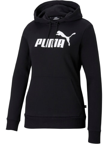 Puma Hoodie ESS Logo in Schwarz