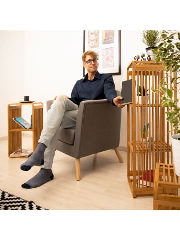 relaxdays Bambusregal in Natur - (B)33 x (H)33 x (T)33 cm