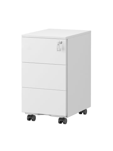 SONGMICS 3er-Set: Aktenschrank Berend in Weiß - (B)30 x (H)54 x (T)40 cm