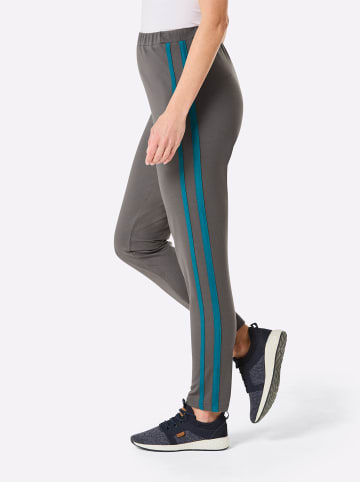 WITT WEIDEN Freizeithose in anthrazit-petrol