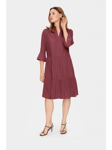 SAINT TROPEZ Kleid EdaSZ Lockere Passform in Burgundy