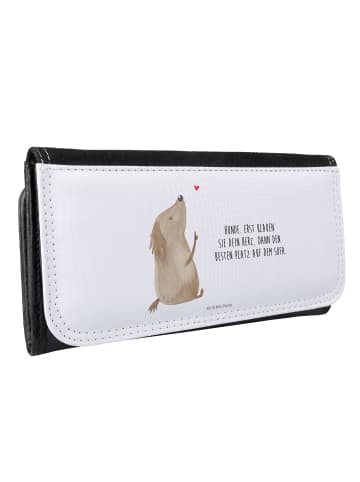 Mr. & Mrs. Panda Wallet Hund Liebe mit Spruch in Weiß