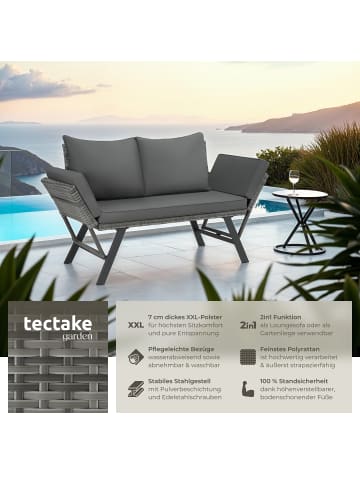 tectake Rattan Sitzgruppe, 250 kg Belastbarkeit, höhenverstellbare Füße