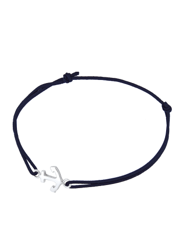 Elli Armband 925 Sterling Silber Anker in Blau