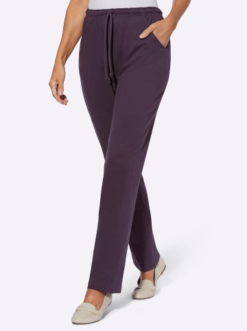 Sieh an! Jersey-Hose in aubergine