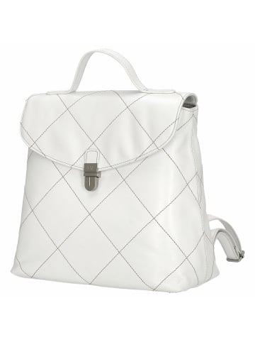 PICARD Aurelie - Rucksack 30 cm Rindleder (ozean) in white lily