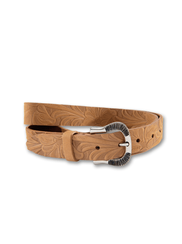 Götz Nubukledergürtel in Hellgrau