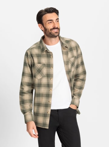 WITT WEIDEN Hemdjacke in sand-khaki-kariert