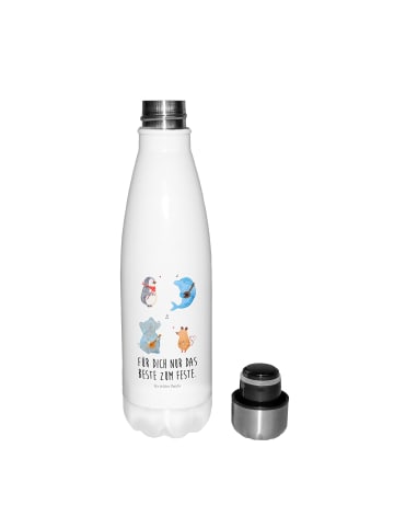 Mr. & Mrs. Panda Thermosflasche Big Einheit mit Spruch in Weiß