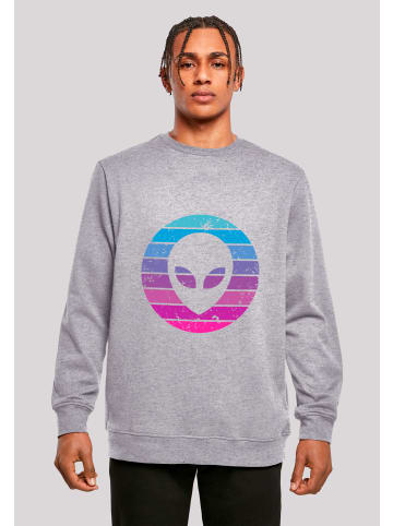 F4NT4STIC Sweatshirt Alien Kopf in grau meliert