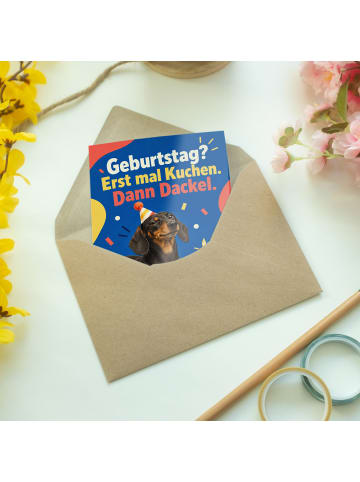 Mr. & Mrs. Panda Geburtstagskarte Dackel Modern Design mit Spruch in Weiß