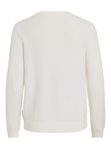 Vila Strickpullover in White Alyssum