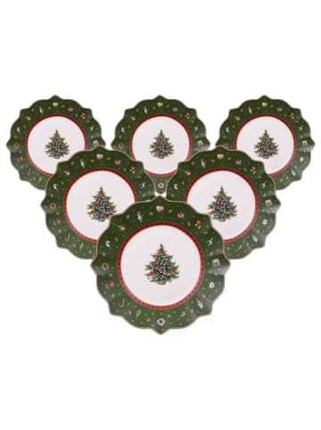 Villeroy & Boch 6er Set Frühstücksteller Toy's Deligth in Grün ø 24,5 cm in grün