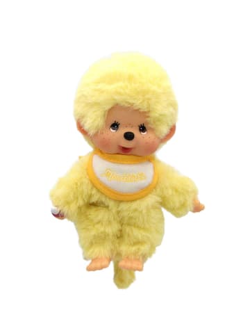 Monchhichi Junge Gelb | 13 cm | Monchhichi Color Puppe | mit gelbem Lätzchen