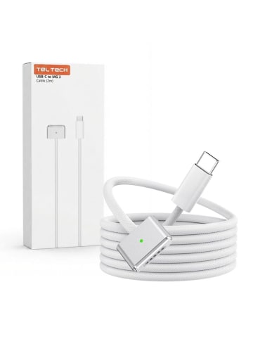 Wisam Teltech Kabel MG3 Geflecht USB-C - MagSafe 3 140W weiß TCA-12