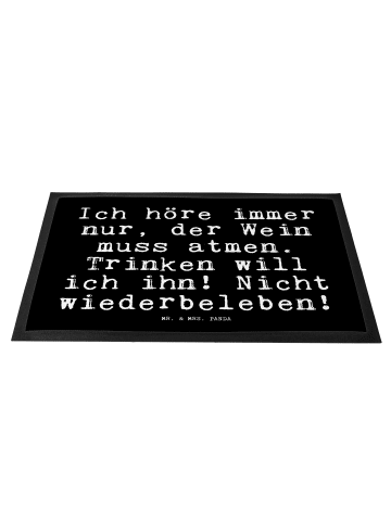 Mr. & Mrs. Panda Eingangsmatte Ich höre immer nur,... mit Spruch in Schwarz