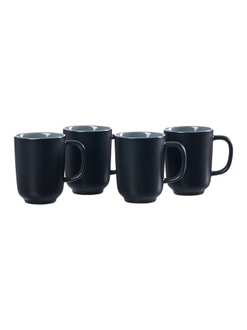 Ritzenhoff & Breker 4er Set Kaffeebecher Jasper in Schwarz 285 ml