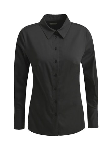 Milano Italy Knopfleisten Langarmshirt für Herren in schwarz