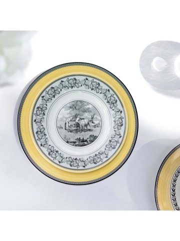 Villeroy & Boch 6er Set Frühstücksteller Audun Ferme ø 21,6 cm in weiß-grau-gelb