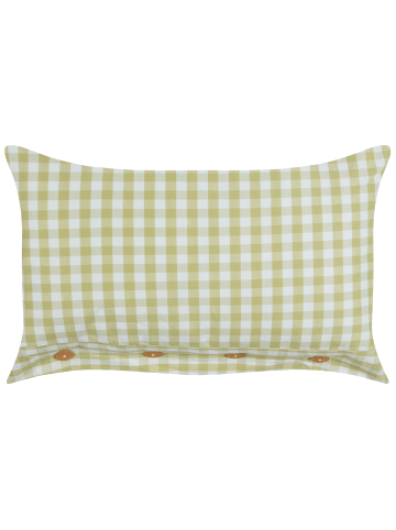 Beliani Dekokissen TALYA in Grün/Weiß/Braun - (W) 40 x (H) 12 x (L) 60 cm