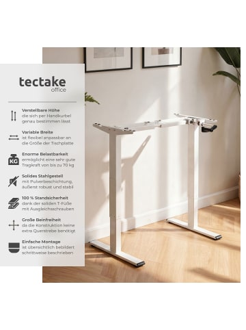 tectake Tischgestell mit Höhenverstellung