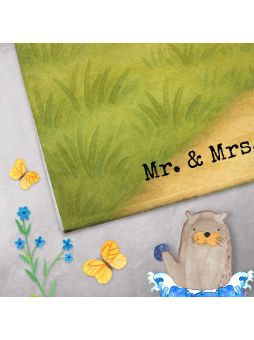 Mr. & Mrs. Panda Gästehandtuch Schildkröte MHerzieren Design mi... in Weiß
