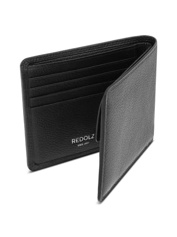 Redolz Leather Essentials QF Geldbörse RFID Leder 11,5 cm in black