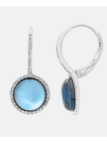 Diamant L'éternel Ohrhänger aus 375 Weißgold mit 0.25 Karat Diamant mit Topas