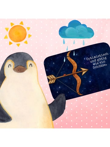 Mr. & Mrs. Panda Badezimmerteppich Sternzeichen Schütze Design m... in Weiß