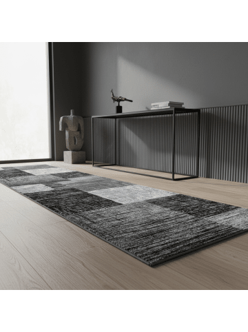 KADIMA DESIGN Teppich Kurzflor Waschbar Abstrakt-Karo INN Strapazierfähig OEKO-TEX