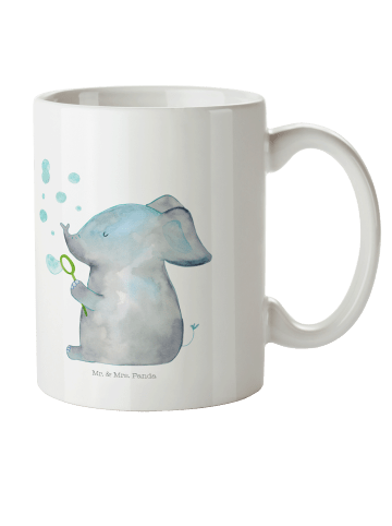 Mr. & Mrs. Panda Camping Tasse Elefant Seifenblasen ohne Spruch in Weiß