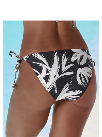 French Connection Triangel-Bikini in schwarz-creme bedruckt