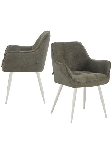 DUBI Möbel 2er-Set: Drehstuhl THOMAS-JILL in Grün - (B)61 x (H)82 x  (T)62 cm
