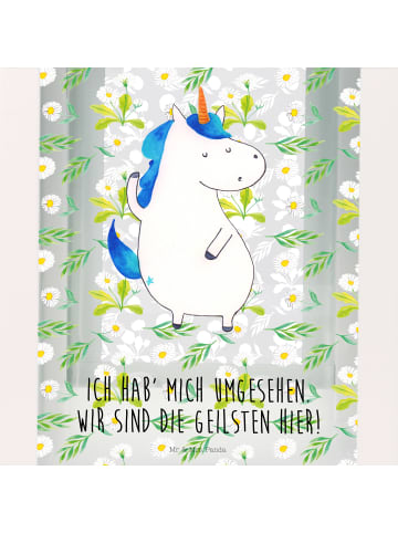 Mr. & Mrs. Panda Gartenlaterne Einhorn Mann mit Spruch in Transparent