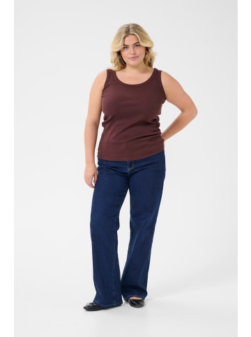 KAFFE curve Jerseytop KCcarina Tight fit in Fudge