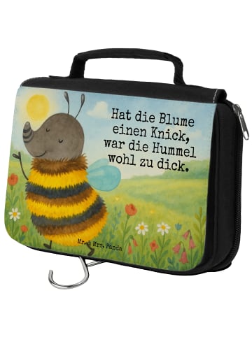 Mr. & Mrs. Panda Kosmetiktasche Hummel flauschig Design mit Spruch in Weiß