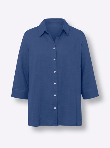 Sieh an! Bluse in jeansblau