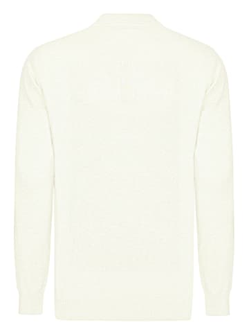 Felix Hardy Polo Kragen Langarm Pullover in Ecru