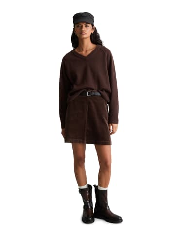 Marc O'Polo DENIM Merino-V-Neck-Pullover regular in Espresso Brown