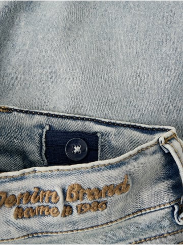 name it Long Shorts in light medium blue denim