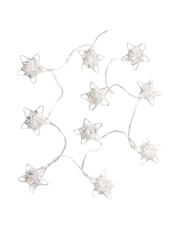 Butlers LED-Lichterkette STAR LIGHTS in Silber