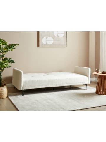 Beliani Schlafsofa LUCAN in Weiß/Schwarz - (W) 191 x (H) 75 x (L) 91 cm